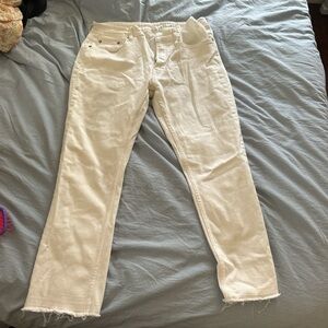 White Straight Leg Jeans